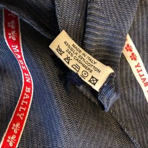 NEW Made in Bally silk cotton cashmere blue scarf